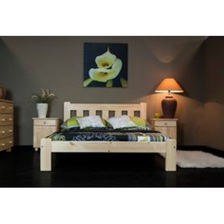 Posteľ BRITA 90x200cm z masívu borovice Borovica