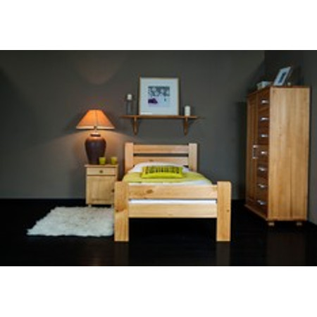 Posteľ NELI 90x200 cm z masív borovica Borovica