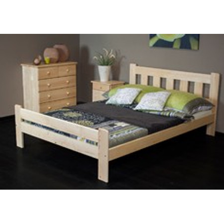 Posteľ GRETA 140x200cm z masívu borovice Borovica