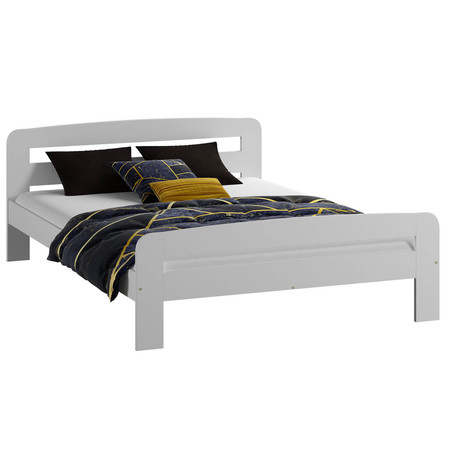 Posteľ Klaudia 120x200 z masívu borovice biela