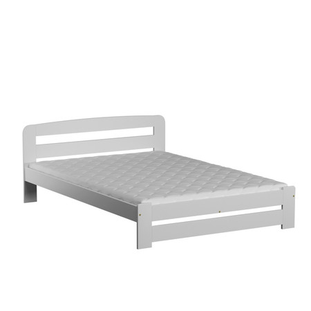 Posteľ Lidia 140x200 z masívu borovice biela