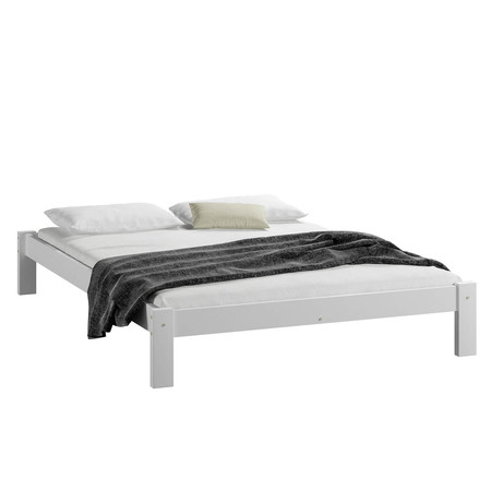 Posteľ Ada 180x200 z masívu borovice biela