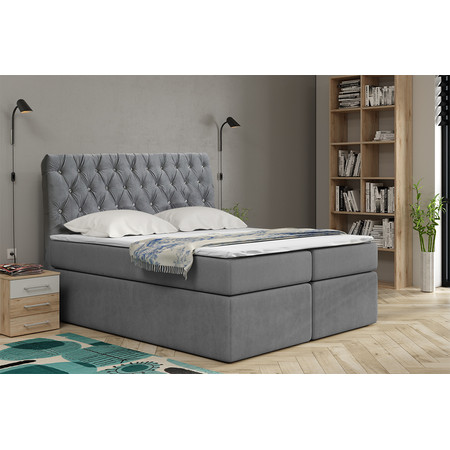 Posteľ 58 BISSAU 160x200 cm Svetlosivá