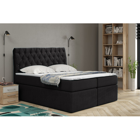 Posteľ 58 BISSAU 200x200 cm Čierna