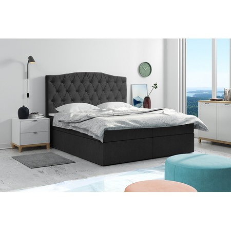 Posteľ 59 LIMA 160x200 cm Tmavosivá