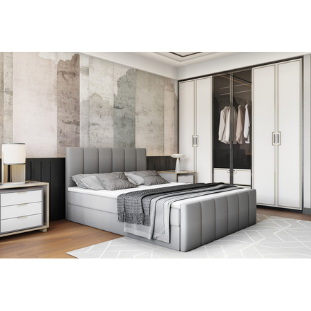 Posteľ EVITA LUX 160x200 cm Sivá 