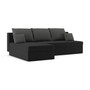 Rozkladacia sedacia rohová súprava MONAKO Čierna/sivá Ľavá