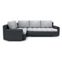Rozkladacia rohová sedacia súprava TOKIO IV Svetlo sivá/čierna eko-koža Ľavá