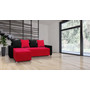 Rozkladacia rohová sedačka FILIP 2 Červená/čierna