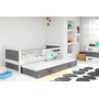 Detská posteľ s výsuvnou posteľou RICO 190x80 cm Sivá Biela