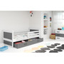 Detská posteľ RICO 190x80 cm Sivá Biela