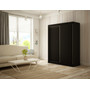 Kvalitná Šatníková Skriňa Bergo 150 cm Čierny mat