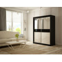 Kvalitná Šatníková Skriňa Tito 200 cm Čierna Čierny mat