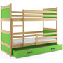 Detská poschodová posteľ RICO 200x90 cm Zelená Borovica