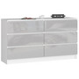 Komoda K120 6SZ CLP-metalic / biela