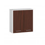 Kúpeľňová závesná skrinka FIN W60 2D-biela / wenge