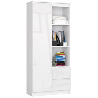 Regál R 80 cm CLP R11 biela lesk