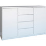 Komoda 2D4S 140 cm - biela mat