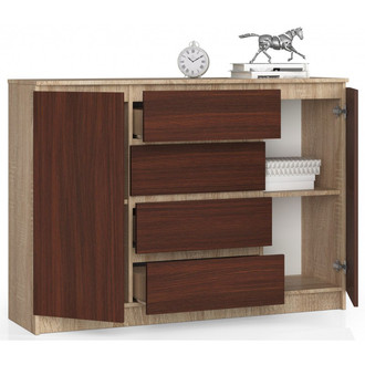 Komoda K140 2D4SZ sonoma / wenge