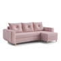 Rozkladacia rohová sedacia súprava EVAN Ružová