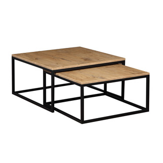 Konferenčné stolíky DOMI - dub craft zlatý/čierna