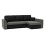 Rohová rozkladacia sedacia súprava PAUL MODEL 2 Sivá/čierna Pravá