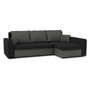 Rohová rozkladacia sedacia súprava PAUL MODEL 2 Čierna/sivá Pravá