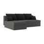 Rozkladacia rohová sedacia súprava MONAKO MODEL 2 Ľavá Sivá/čierna