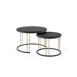 Konferenčné stolíky ROBI - čierna/zlatá
