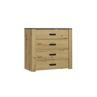 Komoda XL K4S - dub artisan/sivá