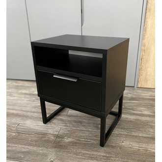 Nočný stolík LUCI 1 - čierna mat