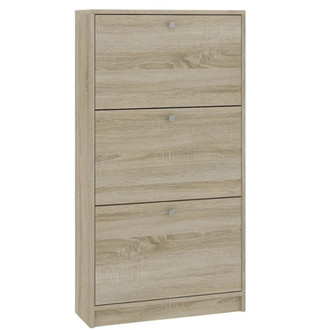 Skrinka na topanky s tromi dvierkami dub sonoma