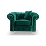 Kreslo Roma Chesterfield Zelená