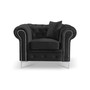 Kreslo Roma Chesterfield Čierna