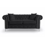 Pohovka Roma Chesterfield II  Čierna