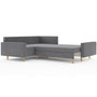 Rohová rozkladacia sedacia súprava ETNA II Sivá Pravá - galéria #4