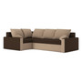 Rozkladacia rohová sedacia súprava LONDON Hnedá/cappuccino Pravá - galéria #5
