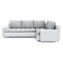 Rozkladacia rohová sedacia súprava TOKIO IV Sivá/biela eko-koža Ľavá - galéria #3