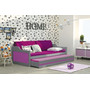 Detská posteľ alebo gauč s výsuvnou posteľou DAVID 190x80 cm Ružová Biela - galéria #5
