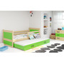 Detská posteľ s výsuvnou posteľou RICO 190x80 cm Biela Ružová - galéria #5