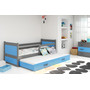 Detská posteľ s výsuvnou posteľou RICO 190x80 cm Sivá  Ružová - galéria #2