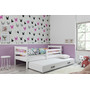 Detská posteľ s výsuvnou posteľou ERYK 200x90 cm Biela Ružová - galéria #7