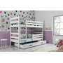 Detská poschodová posteľ ERYK 200x90 cm Sivá Biela - galéria #1