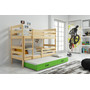 Detská poschodová posteľ s výsuvnou posteľou ERYK 190x80 cm Sivá Biela - galéria #3