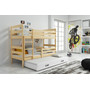 Detská poschodová posteľ s výsuvnou posteľou ERYK 190x80 cm Modrá Biela - galéria #1