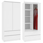 Šatníková skriňa SS-90 biela - galéria #1