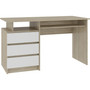 Počítačový stôl CLP 135 cm sonoma/biely - galéria #2