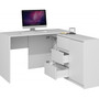 Počítačový stôl s komodu 2D3S biely mat - galéria #1