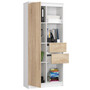 Regál R 80cm CLP R15 biela/dub sonoma - galéria #1