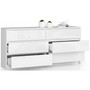 Komoda K160 6SZ biely lesk biela - galéria #1